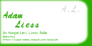 adam liess business card